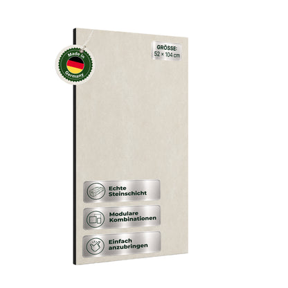Veluxis Steinpaneel 52x104 cm echte Steinschicht Elfenbein-Sandstein
