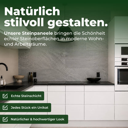 Veluxis Steinpaneel 52x104 cm echte Steinschicht Elfenbein-Sandstein
