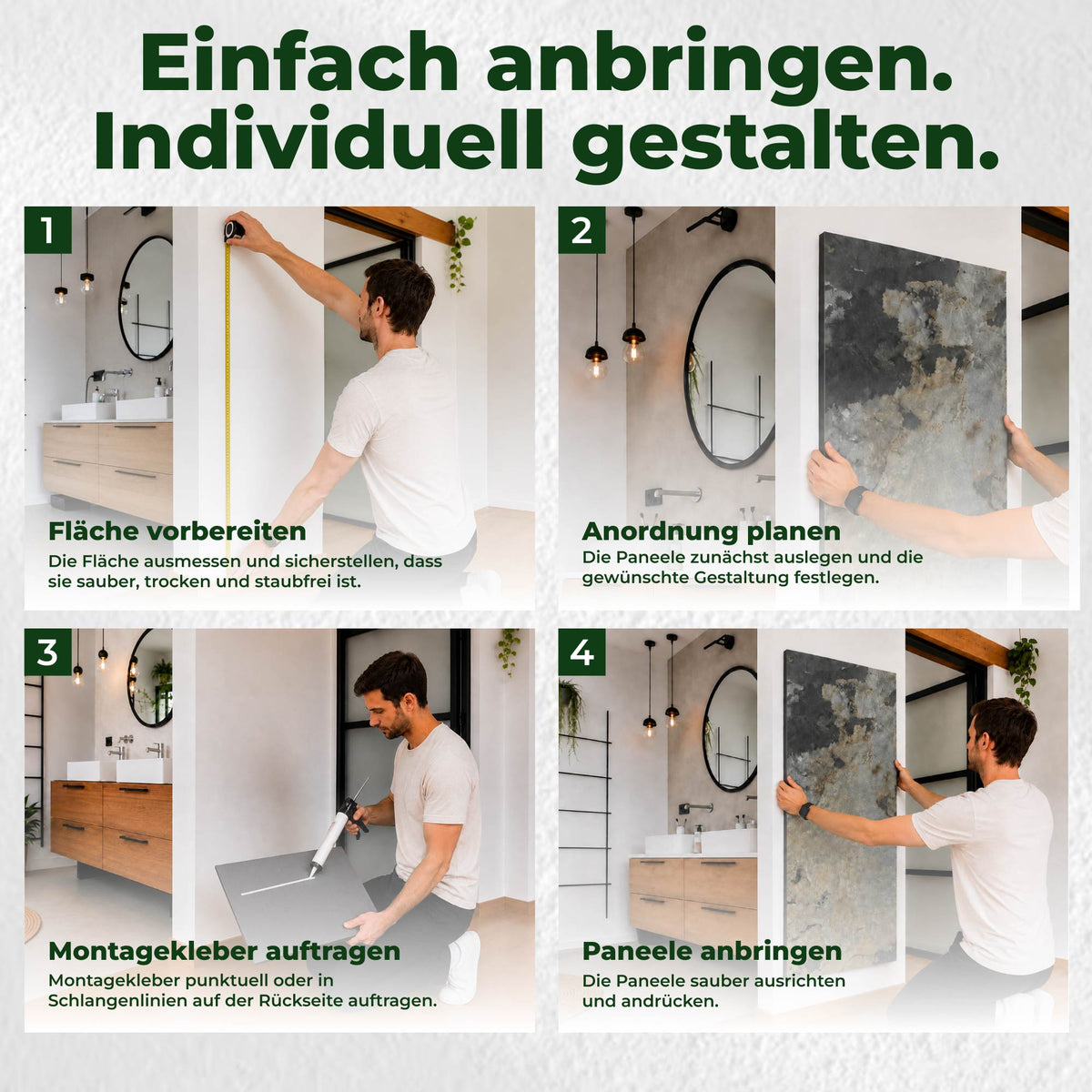 Veluxis Steinpaneel 52x104 cm echte Steinschicht Elfenbein-Sandstein