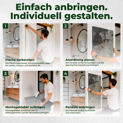 Veluxis Steinpaneel 52x104 cm echte Steinschicht Elfenbein-Sandstein