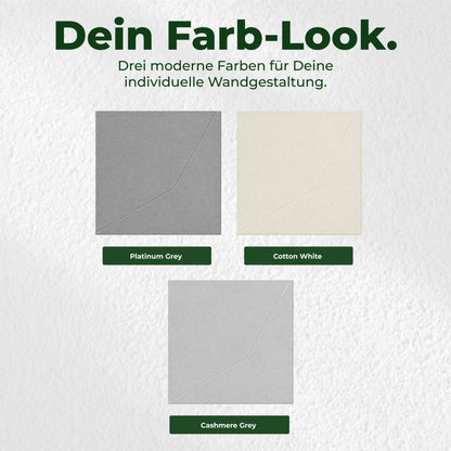 Veluxis Akustikpaneel Filz 52x52 cm rPET Wandpaneel Platin Grau