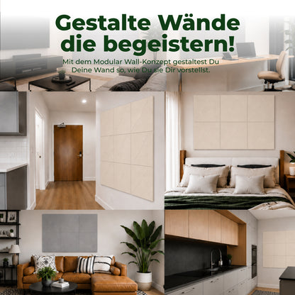 Veluxis Akustikpaneel Filz 52x52 cm rPET Wandpaneel Kaschmir Grau